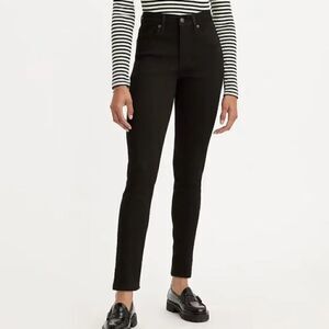 Levi’s 721 high rise skinny jeans black wash size 33